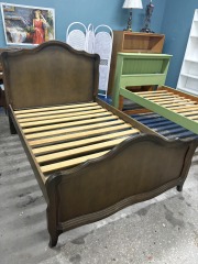 Stanley Traditional Dark Wood Full Bed Frame