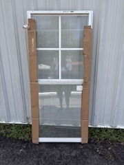 White Single Pane Aluminum Window 31 3\/8\