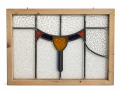 Art Deco\u2013Style Stained-Glass Window Panel
