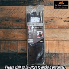 Secure Hold 12-inch Black Cable Ties, 100-pack