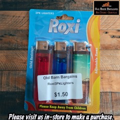 roxi 3 pk lighter adjustable flame