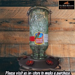 more birds vintage hummingbird feeder green glass retail $24.99