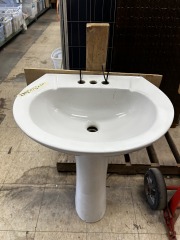 White Pedestal Sink