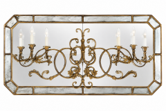 Gilt Lighted Girandole Mirror