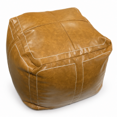 Leather Pouf