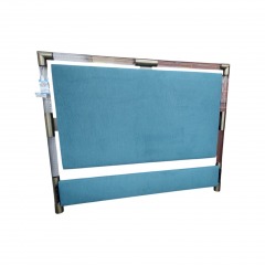 Vanguard King Teal Acrylic Chrome Bed