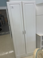 Rustic White Pantry Cabinet