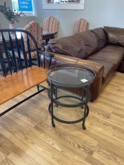 Glass\/Metal End Table