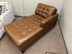 Online: NEW Bown Leather Right Arm Corner Chaise