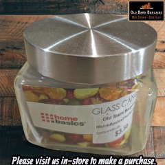 Home Basics Square Glass Canister 