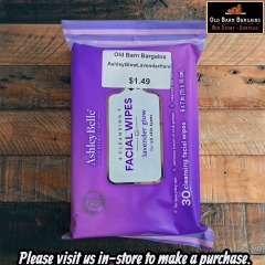 ASHLEY BELL FACIAL WIPES LAVENDER GLOW 30 PK