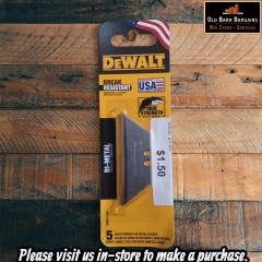 DEWALT BIMETAL UTILITY KNIFE BLADES 5PK MSRP$4.49
