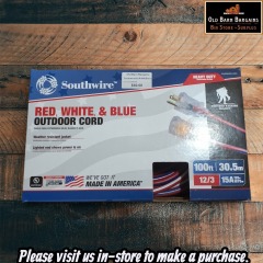 SOUTHWEST 100-FT RED WHITE AND BLUE EXTENSION CORD MSRP $99.99