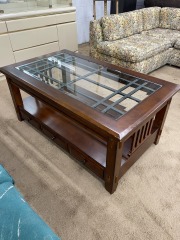 Mission Style Coffee Table With Drawers