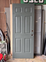 Green Fiberglass Exterior Door 31 3\/4\