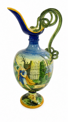 Decorative Hand-Painted Ceramic Ewer