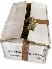 Box of Roofing Coil Nails