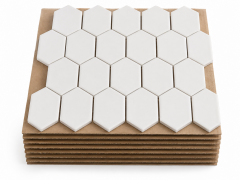 10 Sq. Ft. of White Hexagonal Tile - 180 Tiles Total