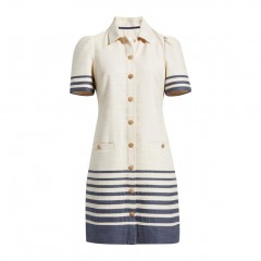 4115 P2 | ELIZA J Collared Snap-Front Short Dress