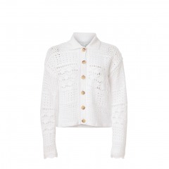 4111 P2 | CLUB MONACO Crochet Longsleeve Button Down