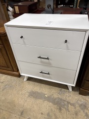 White 3-Drawer Chest of Drawers
