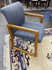 Vintage MCM LaZBoy Oak Arm Chair