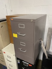 Taupe Steelcase Two Drawer Filing Cabient