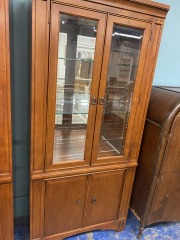 Excellent Mission Style Mirrored Back Display Cabinet