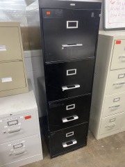 Black Cole Legal Four Drawer Filing Cabinet