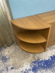 Three Tier Solid Wood Look Corner Shelf