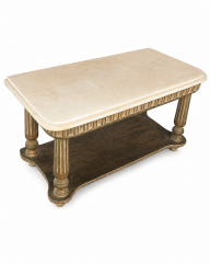 Vintage Marble Top Accent Table