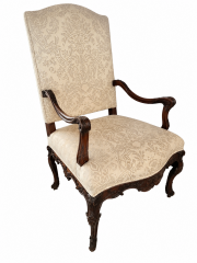Louis XV style carved wood armchair