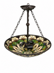 Tiffany-Style Stained Glass Chandelier