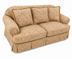 Traditional Damask Loveseat \/ Small Sofa