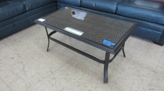 Metal Frame & Glass Top Coffee Table