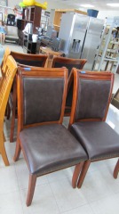 Wood & Jeather Dining Chair (EACH)