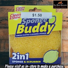 SPONGE BUDDY 2-IN-ONE SCRUB BRUSH
