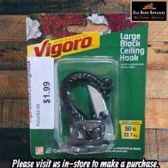 VIGORO BLACK CEILING HOOK MSRP$4.99