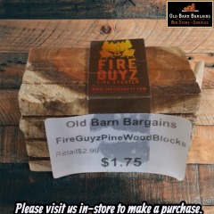 FIRE GUYS PINEWOOD BLOCK FIRE STARTER MSRP $2.99