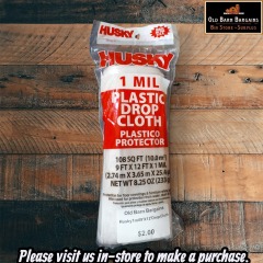 HUSKY 1MIL 9'X12' PLASTIC DROP CLOTH