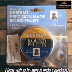 BEEMAN ROUND 22 CALIBER PELLETS MSRP $12.99