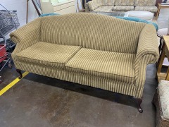 Cocoa Pinstripe Parlor Sofa