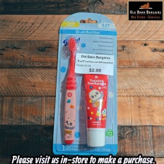 RED BRUSH BUDDIES TOOTHBRUSH AND PASTE SET