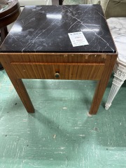 Marble Top End Table~AS IS~