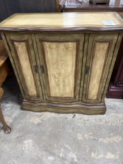 Distressed Hand-Painted Sideboard