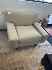 Crate& Barrel Distressed Armchair