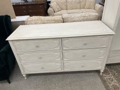 Ivory High End 6 drawer dresser