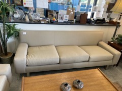 Tan Crate & Barrel Sofa