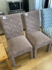 Mauve Plush Dining Chair