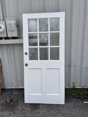 9 Lites Wood Exterior Door 36 1\/8\